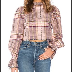 Tularosa Long Sleeve Plaid Lorena Blouse